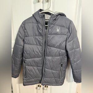 Spyder Kids Charcoal Puffer Jacket
